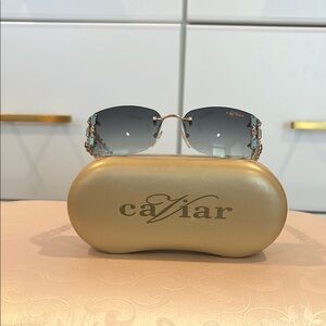 Caviar Women's Sunglasses - Blue Gradient